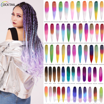1b 6 27 613 350 99j 144 colorful crochet prestretched braiding hair, black and blue gold 4 tone colored artificial braid hair